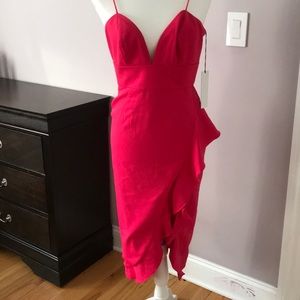 Jay Godfrey hot pink cocktail dress